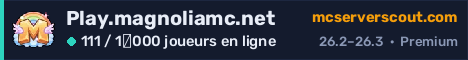 Bannière du serveur Play.magnoliamc.net