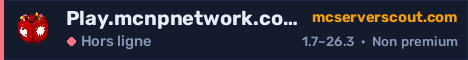 Bannière du serveur Play.mcnpnetwork.com