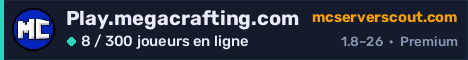 Bannière du serveur Play.megacrafting.com