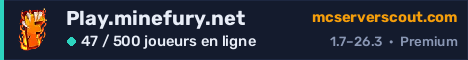 Bannière du serveur Play.minefury.net