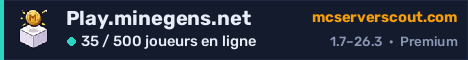 Bannière du serveur Play.minegens.net