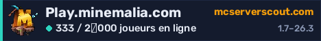 Bannière du serveur Play.minemalia.com