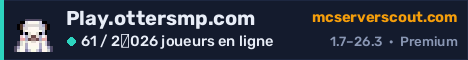 Bannière du serveur Play.ottersmp.com