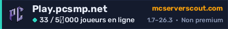 Bannière du serveur Play.pcsmp.net