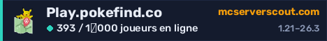 Bannière du serveur Play.pokefind.co