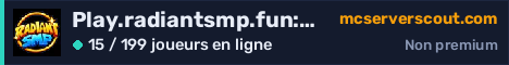 Bannière du serveur Play.radiantsmp.fun:19132