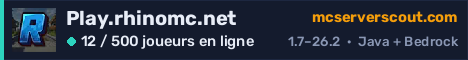 Bannière du serveur Play.rhinomc.net