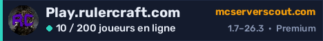 Bannière du serveur Play.rulercraft.com