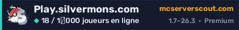 Bannière du serveur Play.silvermons.com