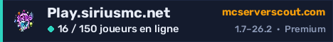 Bannière du serveur Play.siriusmc.net