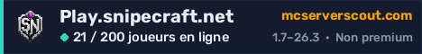 Bannière du serveur Play.snipecraft.net