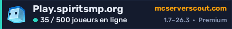 Bannière du serveur Play.spiritsmp.org