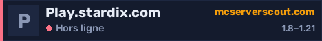 Bannière du serveur Play.stardix.com