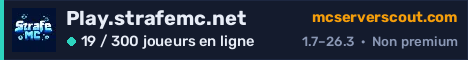 Bannière du serveur Play.strafemc.net