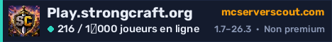 Bannière du serveur Play.strongcraft.org