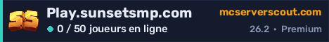 Bannière du serveur Play.sunsetsmp.com