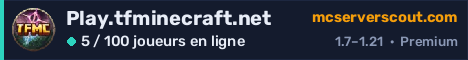 Bannière du serveur Play.tfminecraft.net
