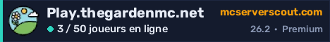 Bannière du serveur Play.thegardenmc.net