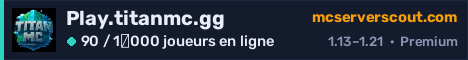 Bannière du serveur Play.titanmc.gg