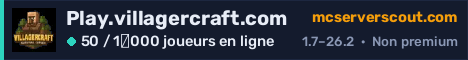 Bannière du serveur Play.villagercraft.com