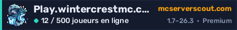 Bannière du serveur Play.wintercrestmc.com