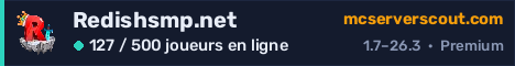 Bannière du serveur Redishsmp.net
