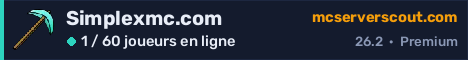 Bannière du serveur Simplexmc.com