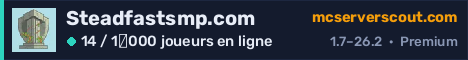 Bannière du serveur Steadfastsmp.com