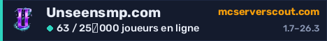 Bannière du serveur Unseensmp.com