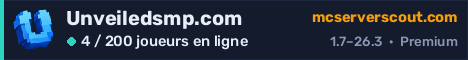 Bannière du serveur Unveiledsmp.com