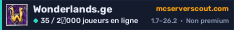 Bannière du serveur Wonderlands.ge