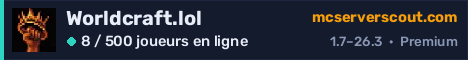 Bannière du serveur Worldcraft.lol