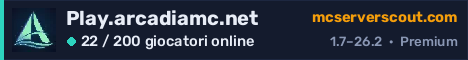 Banner del server Play.arcadiamc.net