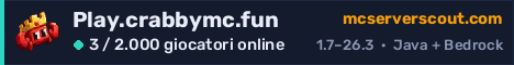 Banner del server Play.crabbymc.fun