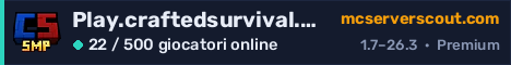 Banner del server Play.craftedsurvival.net