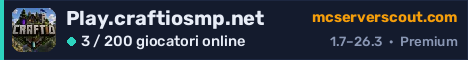 Banner del server Play.craftiosmp.net