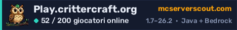 Banner del server Play.crittercraft.org