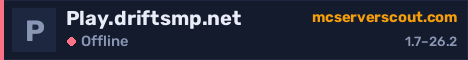 Banner del server Play.driftsmp.net