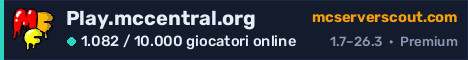 Banner del server Play.mccentral.org