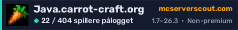 Banner for serveren Java.carrot-craft.org