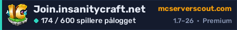 Banner for serveren Join.insanitycraft.net