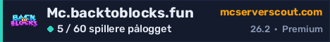 Banner for serveren Mc.backtoblocks.fun