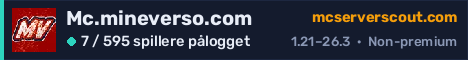 Banner for serveren Mc.mineverso.com