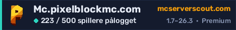 Banner for serveren Mc.pixelblockmc.com