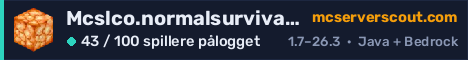 Banner for serveren Mcslco.normalsurvival.com