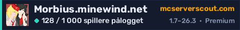 Banner for serveren Morbius.minewind.net
