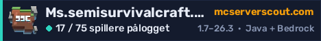 Banner for serveren Ms.semisurvivalcraft.com