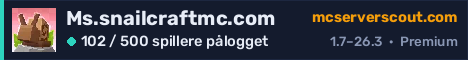 Banner for serveren Ms.snailcraftmc.com