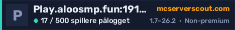 Banner for serveren Play.aloosmp.fun:19132