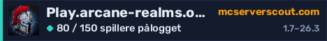 Banner for serveren Play.arcane-realms.org:50715